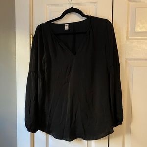 Old navy v neck blouse with unique sleeves size M